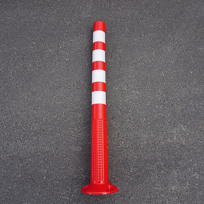 Roadway Safety High Visible Reflective Red PE Traffic Cones For Traffic Control