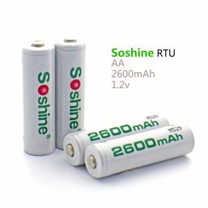 Quality Soshine 1.2V Always Ready Ni-MH 10440 AA/Mignon 2600mAh 4pcs wholesale