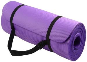 Quality High Density Yoga Exercise Equipment Anti Tear NBR Yoga Mat With Carrying Strap wholesale