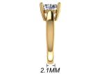 Hand setting 14K Solid Gold Jewellery , Round Cut 2.7ct Natural Solitaire
