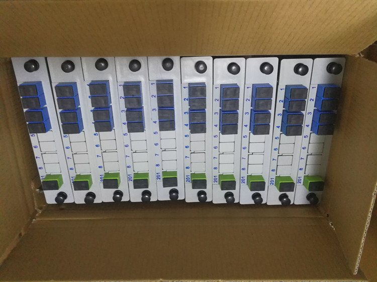 Cassette Inserting Type Plc Fiber Splitter , 1x16 Single Mode Fiber Splitter