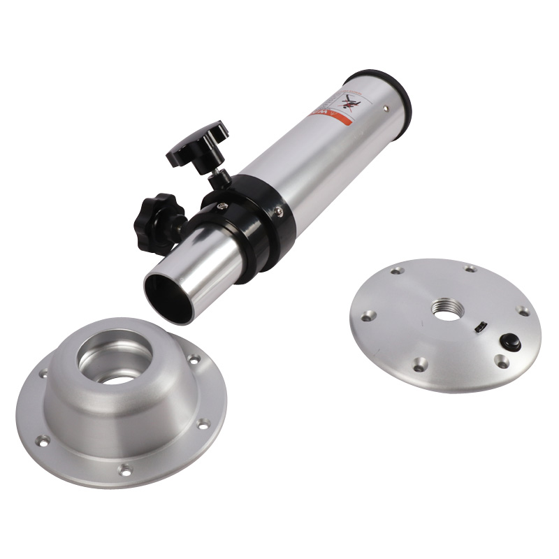 Motorhome Accessory Aluminum 3 stages Telescopic Table Base Compatible for RV Manual 3 Sections Lifting Table Legs