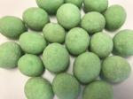 Round Wasabi Spicy Candied Peanuts Green Color No Pigment Health Certificated