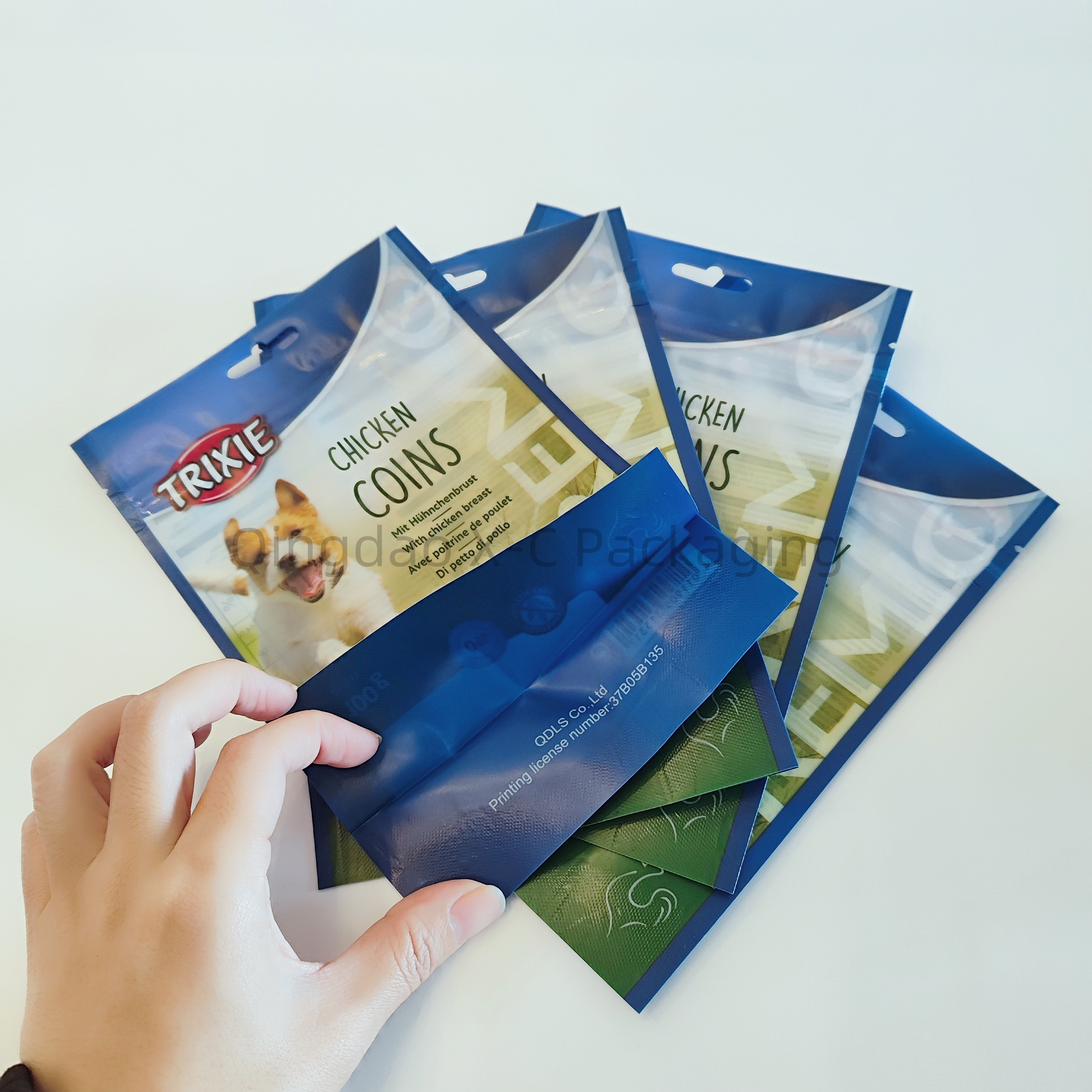 Customized Stand Up Bag Resealable Compostable Digital Printed Zipper Pet Food Packaging