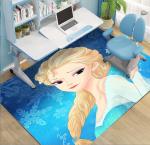 Frozen Cartoon Crystal Velvet Rectangle Floor Carpets For Bedroom 200*300cm