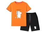 Cotton Children Fashion Wear , Short Printed Kids Summer Sets Clothing