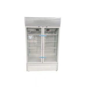 Quality Beer And Beverage Double Glass Door Display Fridge 660L wholesale