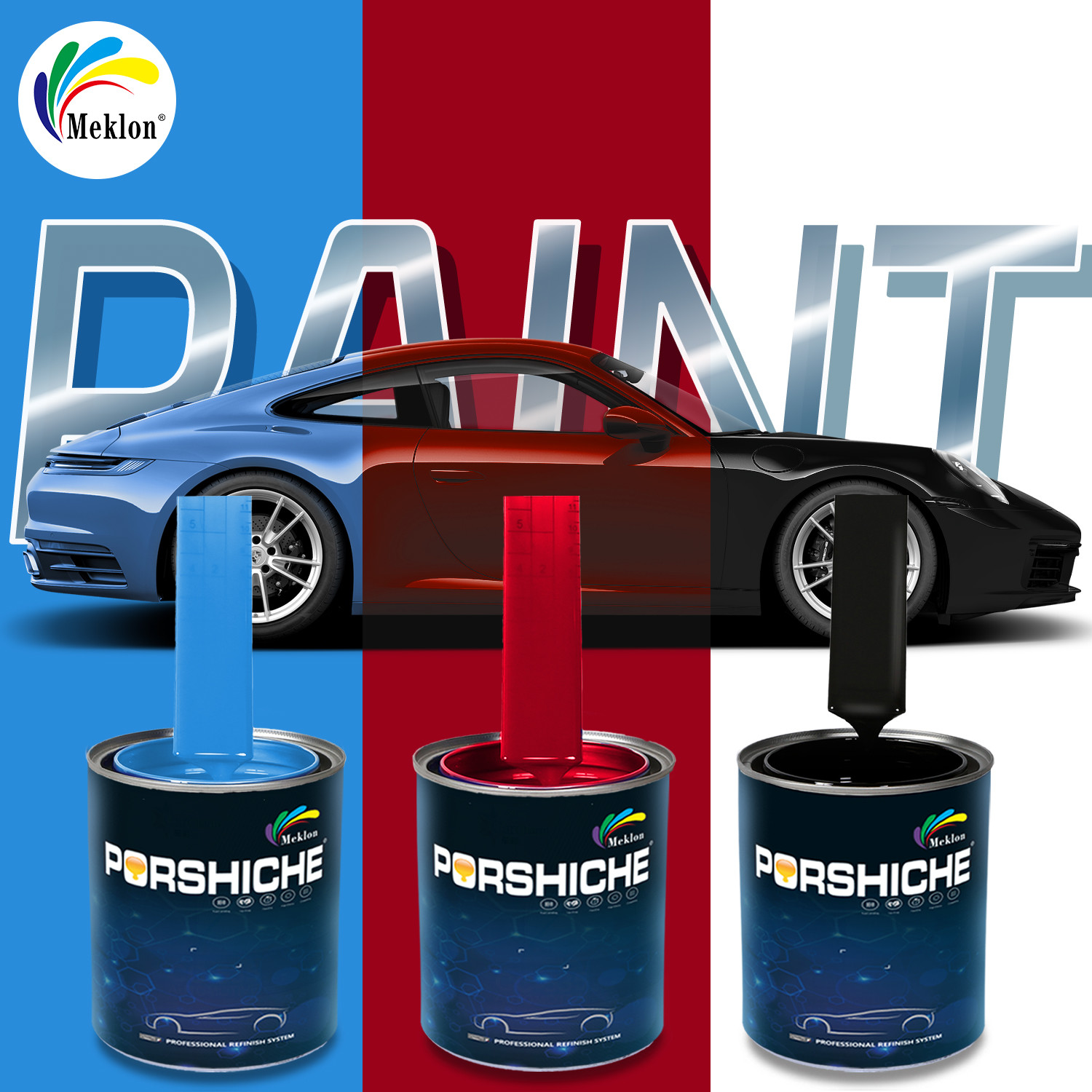 Superior Adhesion 1K Blue Basecoat Mirror Effect Car Coating Paint Automotive Paint