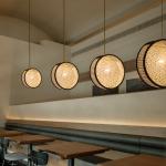 Japanese Nordic Creative Restaurant Bedroom Bedside Personality Rattan lamp(WH