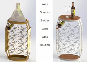 Quality 23 Bottles Wine Barrel Food Display Stands For Store / Home Not Knocked Down wholesale