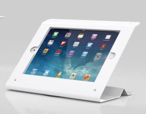 Quality COMER anti-theft locking tablet counter-top display mounting 360 degree rotating tablet stands for digital retail stores wholesale