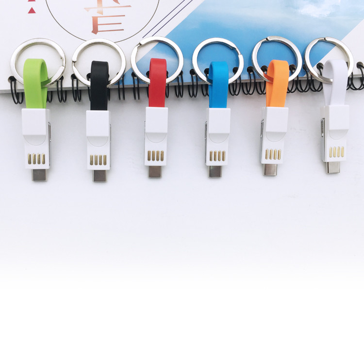 Keychain Universal USB Data Cable 10 Gbps High Speed With TPU Material