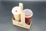 Custom Eco Friendly Disposable Paper Take Out Coffee Cup Drink Carriers 2 4 Pack