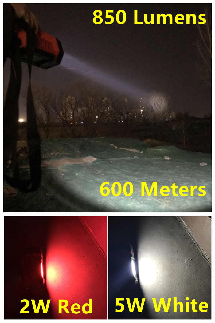 Rechargeable High Power LED Torch Light Outdoor Hunting Inspection Patrolling