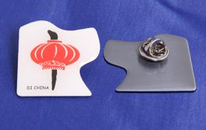 Quality fantastic custom latern logo promotional printing badge, metal printing pin badge wholesale
