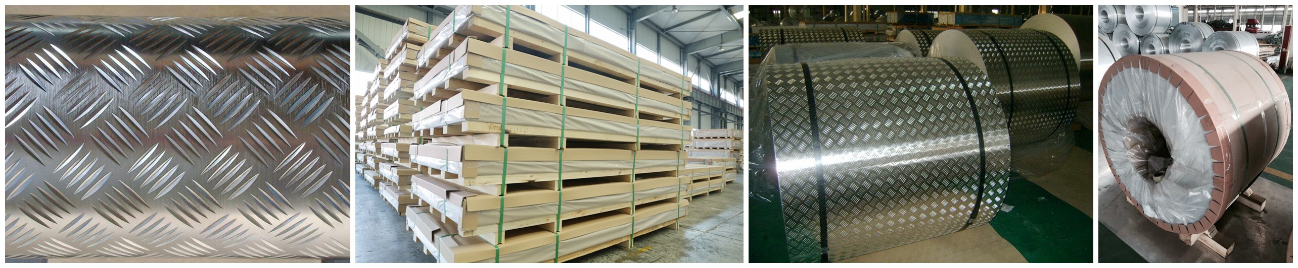 H12 1060 3003 3105 5052 Embossed Aluminum Tread Plate Sheets Five Bar Polished