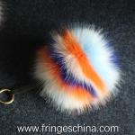 Fashionable Multicolored Faux Fur Balls Fake Fur Pom Pom Balls For Key Chain