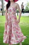 Party Backless Evening Dresses , Summer Print Flower Dresses