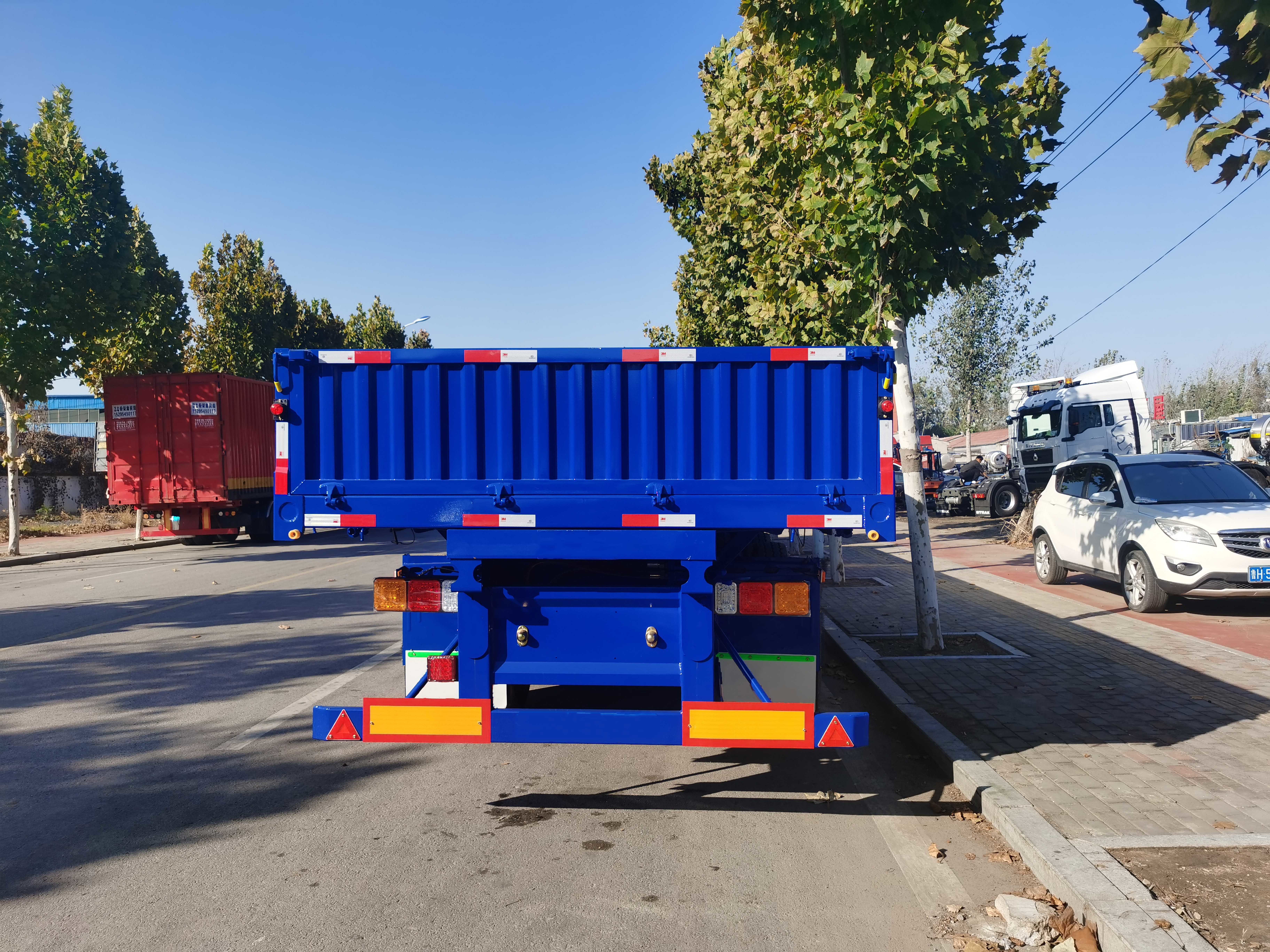 3 Triple Axle Cargo Trailer Side Wall Cargo Semi Trailer Truck 40-60 Tons 13000mm