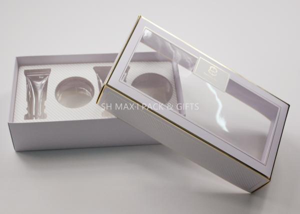 Recycled Sturdy White Cardboard Gift Boxes With Lids Blister Inner Stage Tray