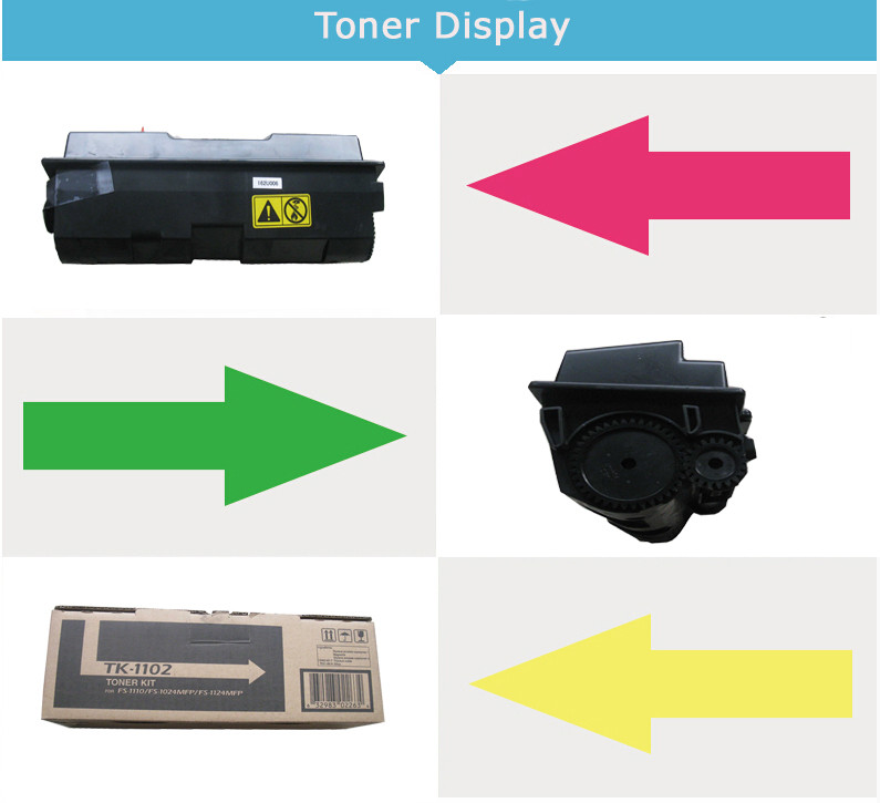 FS1124 MFP Printer Kyocera Toner Cartridges TK-1102 Capacity 2100 Pages