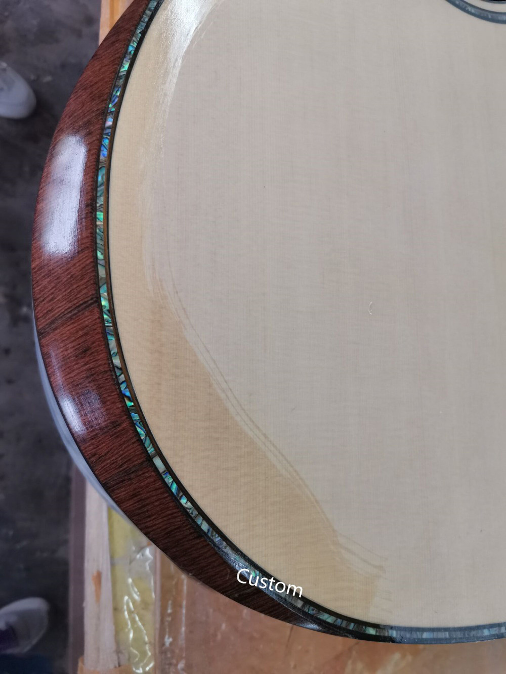 AAA all solid wood custom guitar handmade GRAND cutaway professional acoustic electric guitar