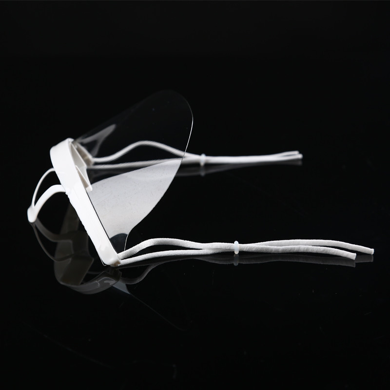 Food Processing 14*5.5CM Transparent Plastic Mouth Mask