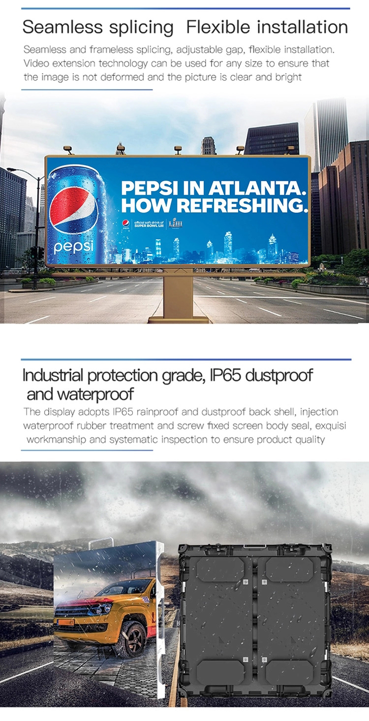 CE ROHS Approved P3 P4 P5 P6 Outdoor LED Display With Back Service And 960*960mm Panel