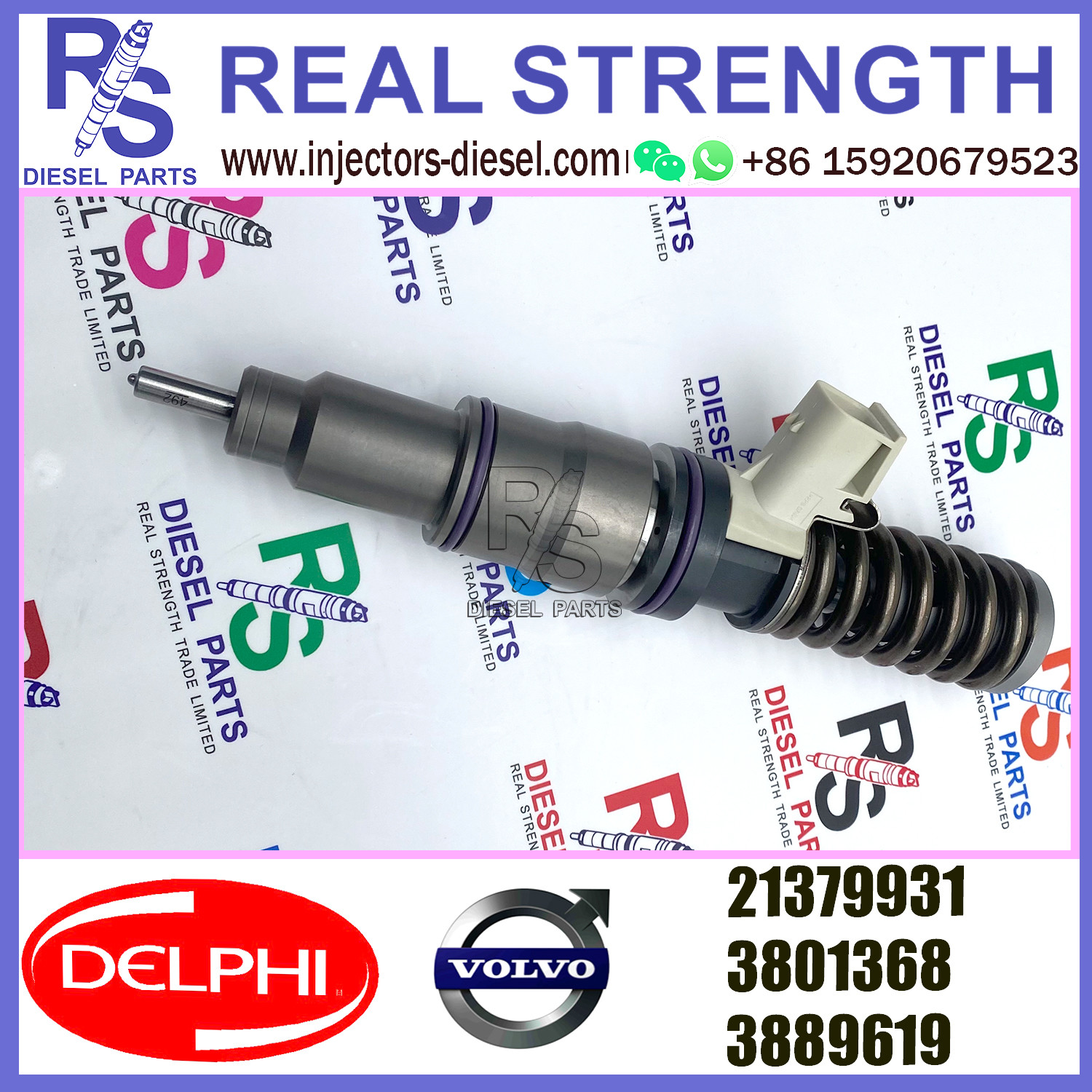 21379931 DELPHI Fuel Injector BEBE4D27001 3801368 3889619 For V-O-L-V PENTA MD13
