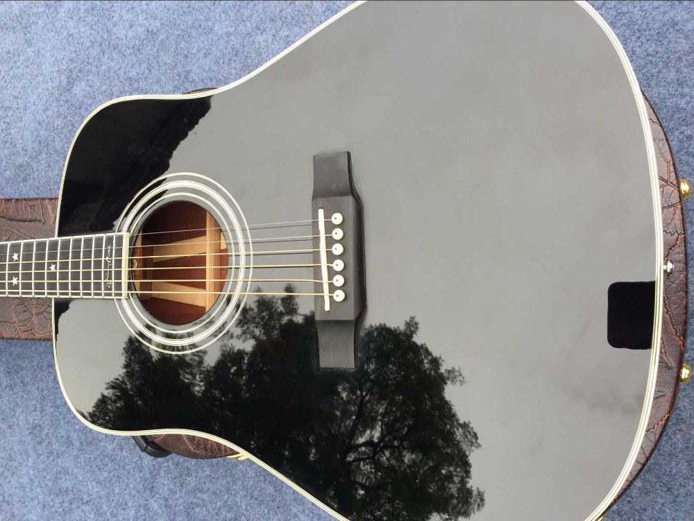 D35 acoustic guitar Johnny cash signature acoustic electric guitar acoustic guitar solid top D35 BK guitar