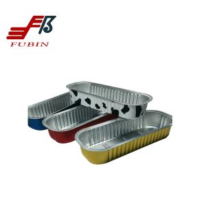 Quality Rectangular Colored Aluminum Foil Pans 165mm*65mm For Baking Cake wholesale