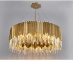 Black Modern Chandelier Lighting For Living Room Luxury Round Crystal Lamp(WH-CY