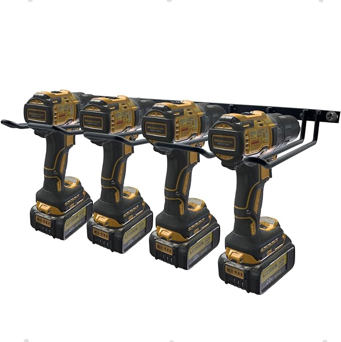 Wall Mount Cordless Tool Storage Rack with 410*195*50mm Holder Functional and Versatile