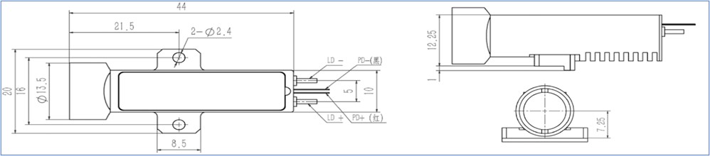 Erbium-Doped Glass Diode Lasers 1535nm 1537nm Wavelength Er Glass Laser