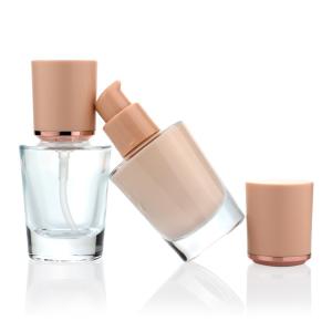 Quality Square 30ml Liquid Foundation Bottles Cosmetic Glass Containers wholesale