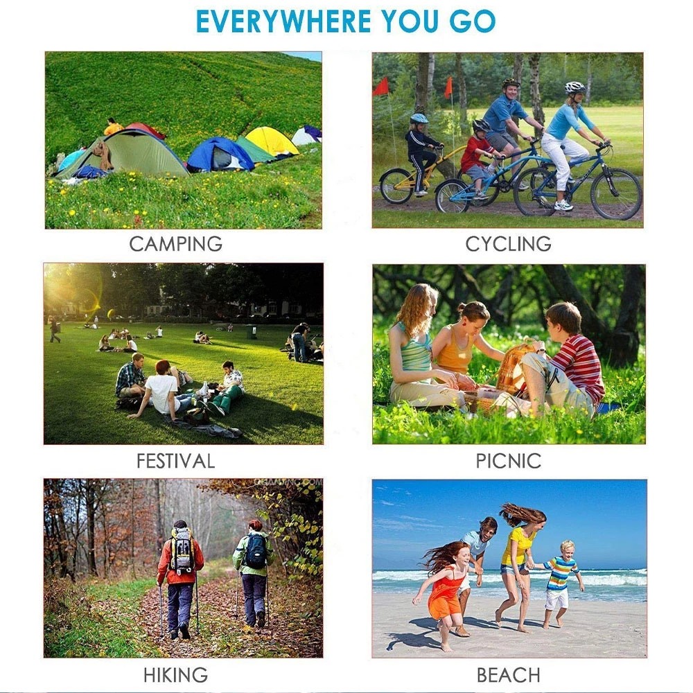 Wholesale Custom Lightweight Pocket Beach 2m Breathable Camping Sitting Mat