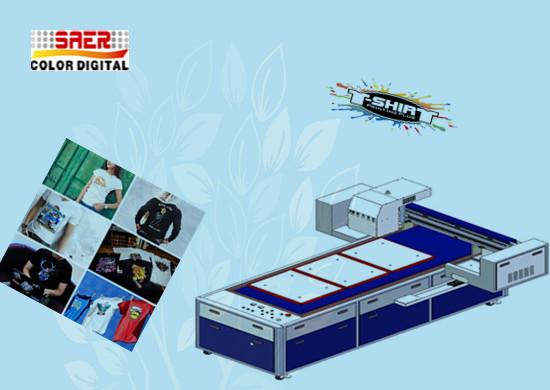 Flatbed Dtg Garment Printer 1200 * 1800dpi Max Resolution For Men T Shirt