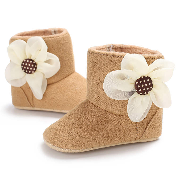 2019 winter colorful flower soft-sole Newborn anti-slip baby boots