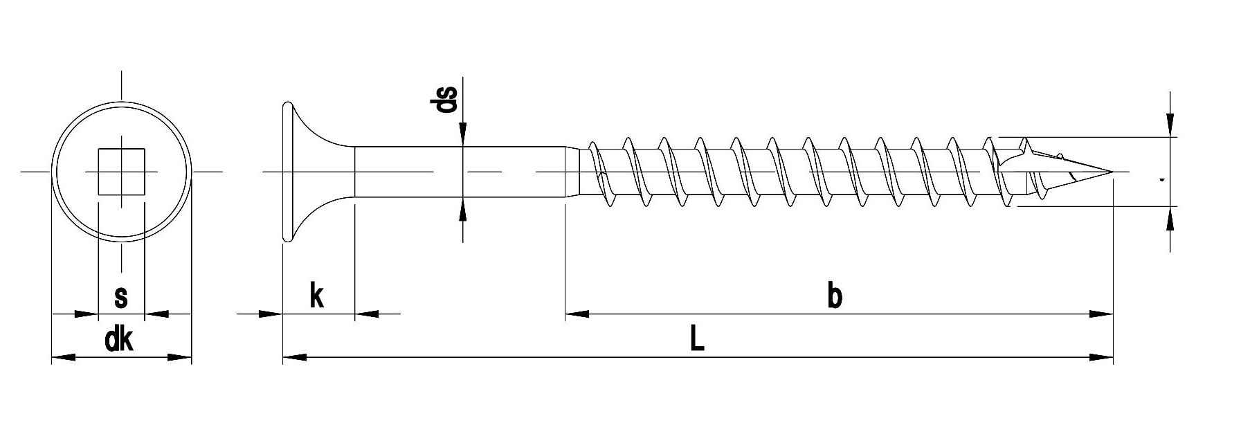 50mm Robertson Stainless Square Drive Deck Screws Hardwood SQ2 Type 17 316 SS