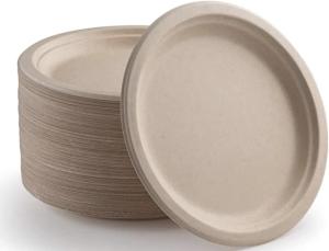 Quality Biodegradable Kraft Paper Plate Disposable Sustainable Microwave Safe wholesale