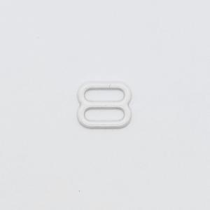 Quality 10mm Bra Strap Adjuster In Metal With Nylon Coated White wholesale