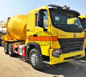 Quality 6x4 Cement Mixer Truck 9m3 Volume HOWO A7 Cabin Series 336 / 371hp Engine Power wholesale