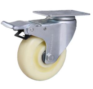 Quality 125mm Locking Cart Wheels Nylon Casters Lockable Castor Wheels wholesale