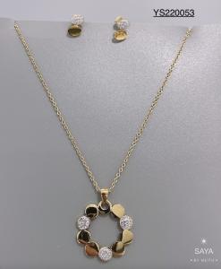 Quality Custom Stainless Steel Jewelry Set Gold Necklace And Earring Set wholesale