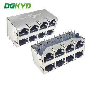 China DGKYD59212488HWA1DY1A Shield 2x4 Multi Port RJ45 Connector Without Light / Filter on sale