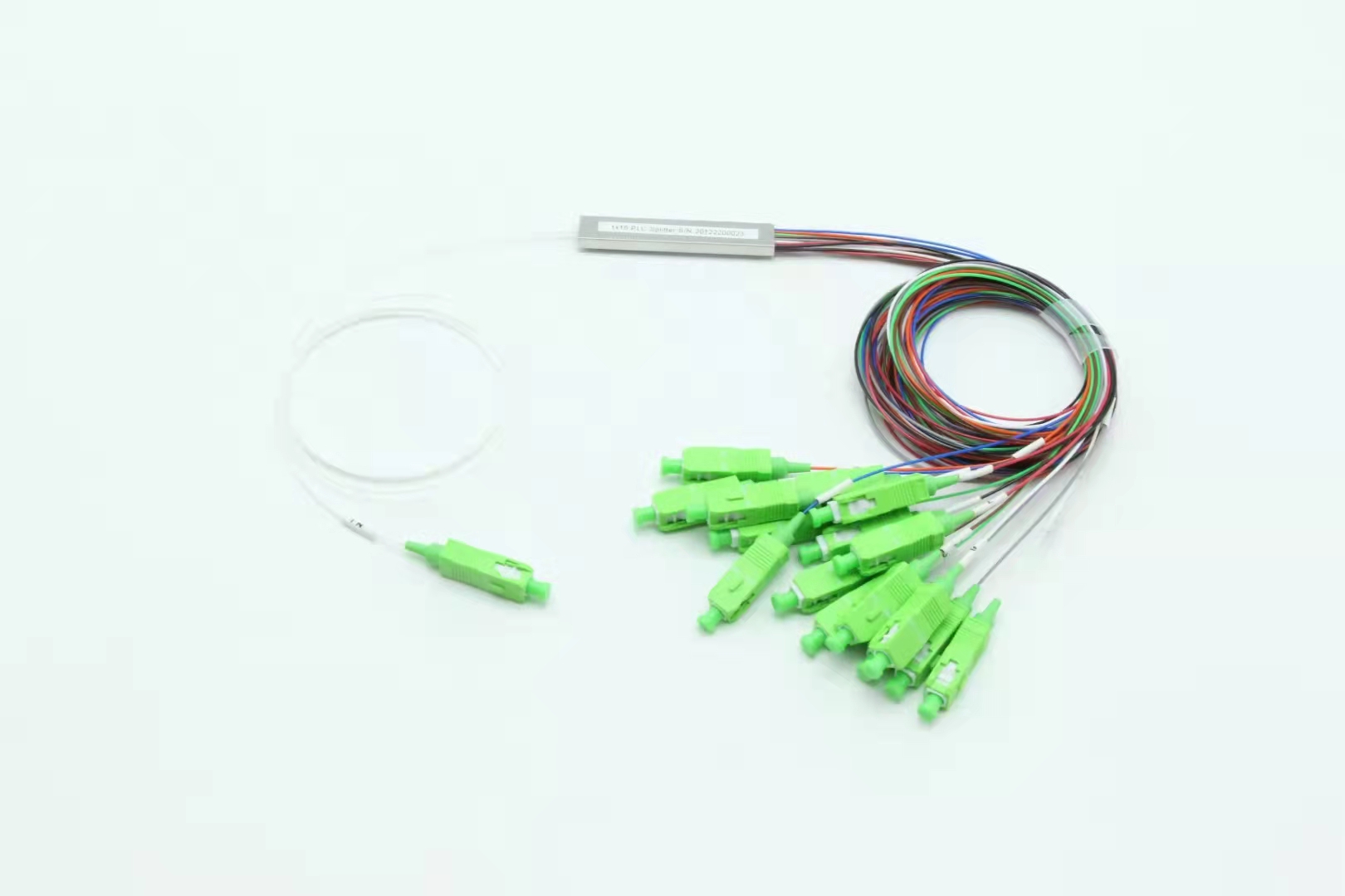 FTTH FTTX HX 1x2 PLC Splitter LC SC ST FC 1260nm-1650nm Fiber Optic Cable Splitter