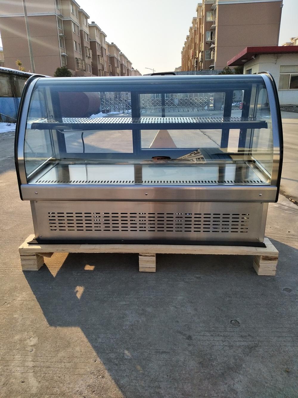 3.3CU.FT Countertop Curved Glass Refrigerated Bakery Dessert Display Case Cooler