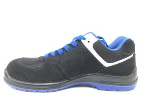 Quality Chain Stitch Black Cool Steel Toe Shoes , Suede Leather Work Boots Size Customized wholesale