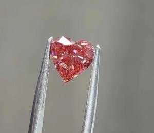 Quality 1.15ct Synthetic CVD Pink Heart Diamond Brilliant Cut Artificial Lab Grown wholesale