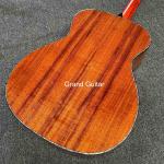 Grand OM Guitar Solid KOA Back Side Acoustic Guitar, Customized Logo on